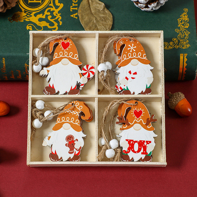 (2 set) Christmas Gnome Ornaments Set - Festive Wooden Decorations for Tree, Set of 12 Occasions > Christmas > Christmas Decorations Woofy and Whiskers