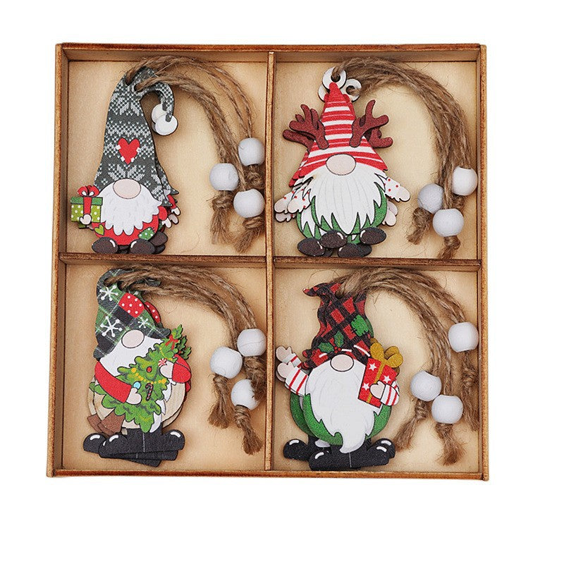 (2 set)Christmas Gnome Ornaments Set - Festive Wooden Decorations for Tree, Set of 12 Occasions > Christmas > Christmas Decorations Woofy and Whiskers