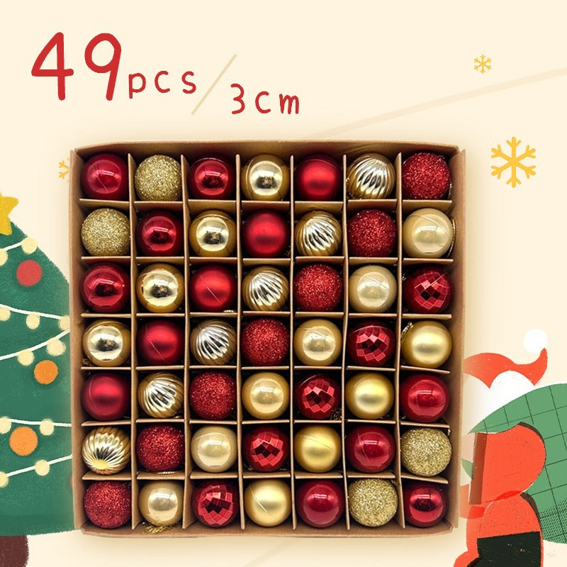 49-Piece Christmas Ornament Set - 3cm Red, Gold Baubles for Christmas Tree Decoration Occasions > Christmas > Christmas Decorations Woofy and Whiskers