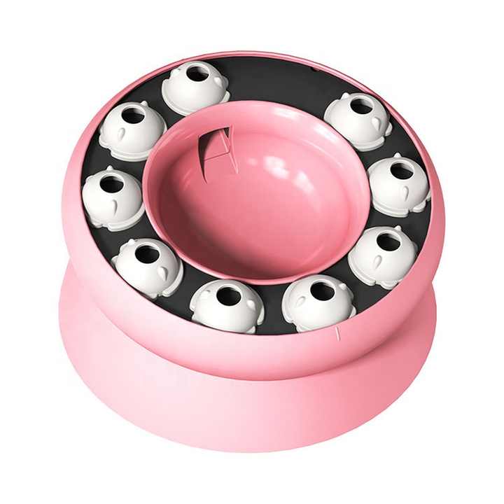 Pink Interactive Slow Feeder Cat Bowl - 15° Tilt Design, Puzzle Feeder for Healthy Eating Pet Care > Cat Supplies > Cat Bowls, Feeders & Waterers Woofy and Whiskers
