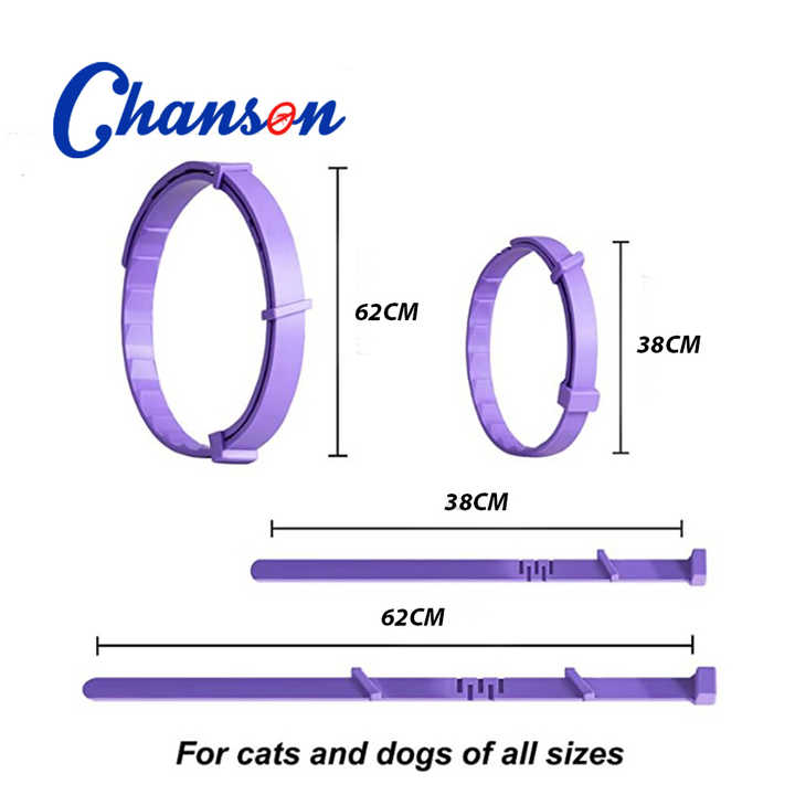 Gray Calming Collars for Cats - Natural Anxiety Relief, Adjustable, 3 Pack (2 set/6PCS) Pet Care > Cleaning & Maintenance > Pet Medical Collars Woofy and Whiskers