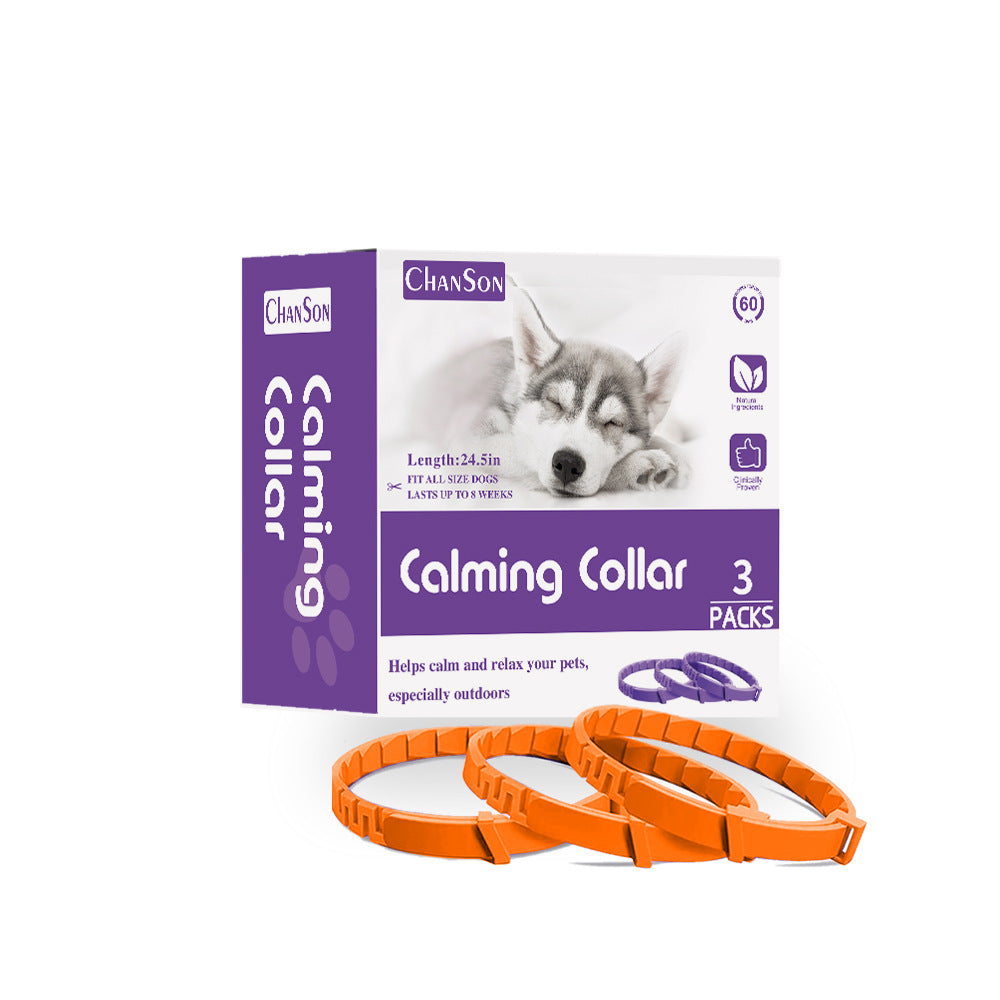 Orange Calming Collars for Dogs - Natural Stress Relief, Adjustable, 3 Pack (2 set/6PCS) Pet Care > Dog Supplies > Dog Collars, Leads & Harnesses Woofy and Whiskers