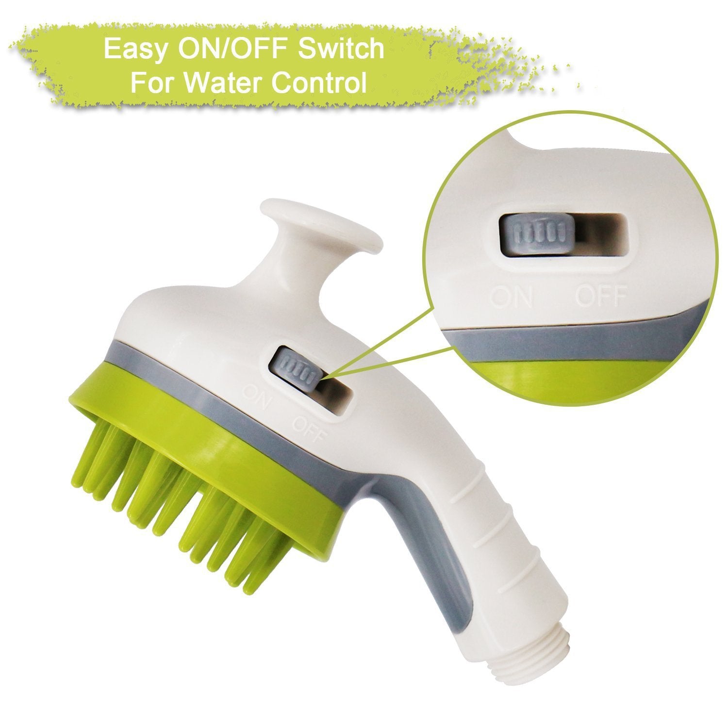 White Ultimate Pet Bathing Showerhead - Dog-Friendly Pressure-Boost Spray with Foamer Pet Care > Cleaning & Maintenance > Pet Cleaning Supplies Generic