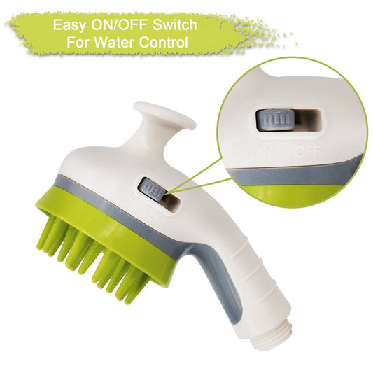 White Ultimate Pet Bathing Showerhead - Dog-Friendly Pressure-Boost Spray with Foamer Pet Care > Cleaning & Maintenance > Pet Cleaning Supplies Generic
