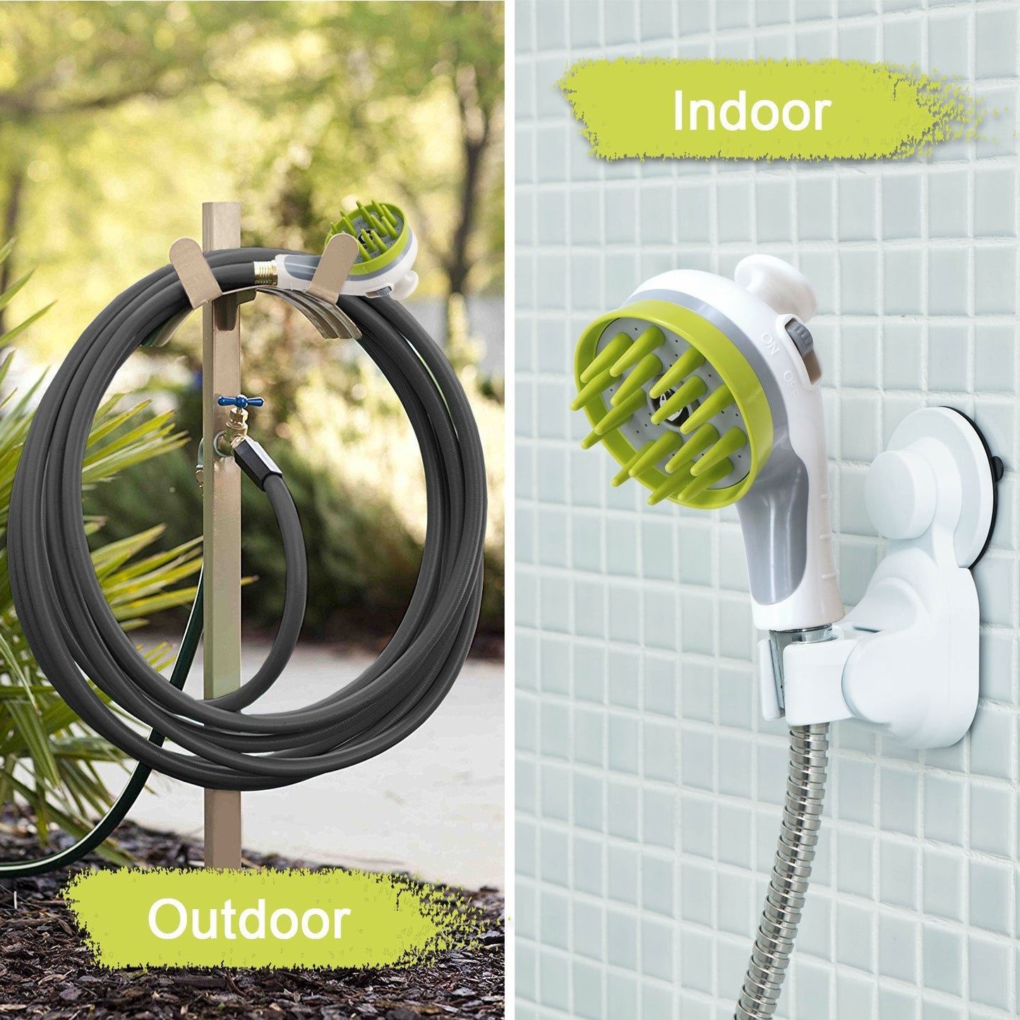 White Ultimate Pet Bathing Showerhead - Dog-Friendly Pressure-Boost Spray with Foamer Pet Care > Cleaning & Maintenance > Pet Cleaning Supplies Generic