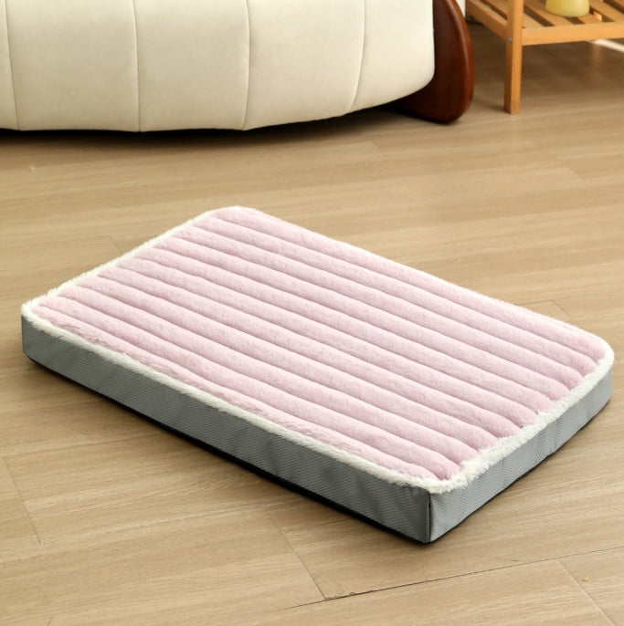 2-Piece Purple-pink Sponge large pet bed - plush dog mat, detachable, washable, anti-slip base(50*40*8cm) Pet Care > Dog Supplies > Dog Kennels Woofy and Whiskers