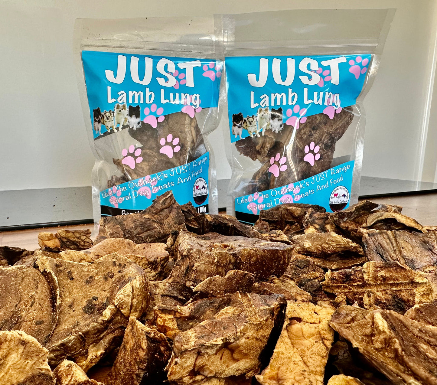 1x Just Lamb Lung - 50g Pet Care > Pet Food > Dog Food Woofy and Whiskers