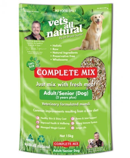 Vets All Natural Complete Mix 1 kg Adult/Senior dog food mix Vets All Natural 1kg Adult/Senior