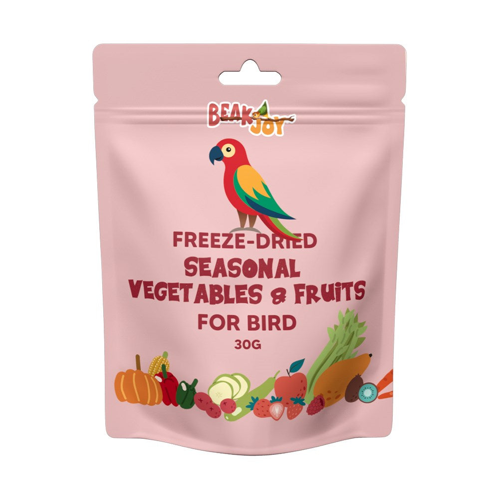 FREEZE-DRIED SEASONAL VEGETABLES AND FRUITS FOR BIRD Woofy and Whiskers