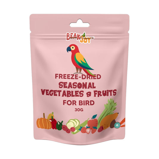 FREEZE-DRIED SEASONAL VEGETABLES AND FRUITS FOR BIRD Woofy and Whiskers