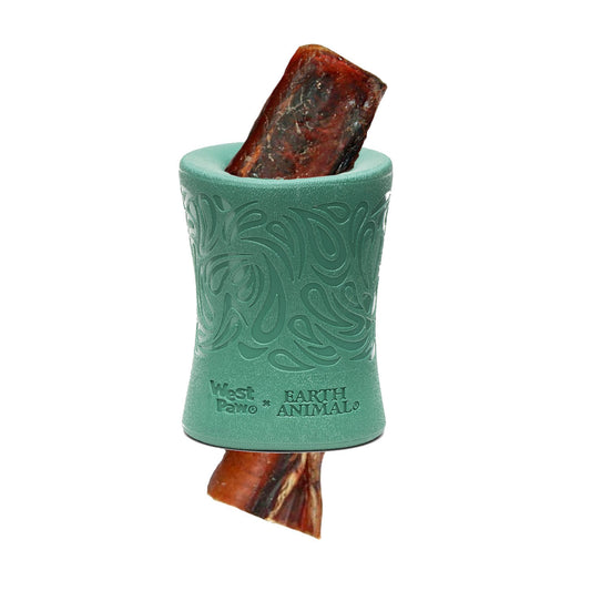 West Paw Funnl Dog Treat & Chew Hiding Toy for Moderate Chewers Woofy and Whiskers kelp