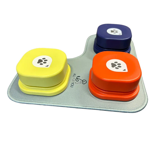 All Fur You Dog Communication Button Set Of 3 Fabric Mat interactive dog toy All fur you