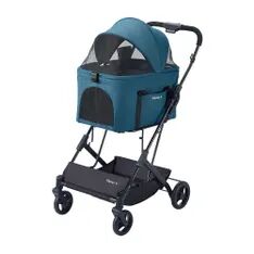Ibiyaya Travois Tri-fold Pet Travel Stroller System - Spearmint pet stroller Ibiyaya Blue