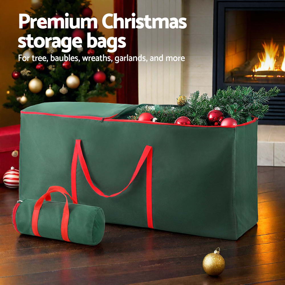 Jingle Jollys Christmas Tree Baubles Storage Bag Set Ornaments Container Box Home & Garden > Storage > Clothing & Wardrobe Storage Jingle Jollys