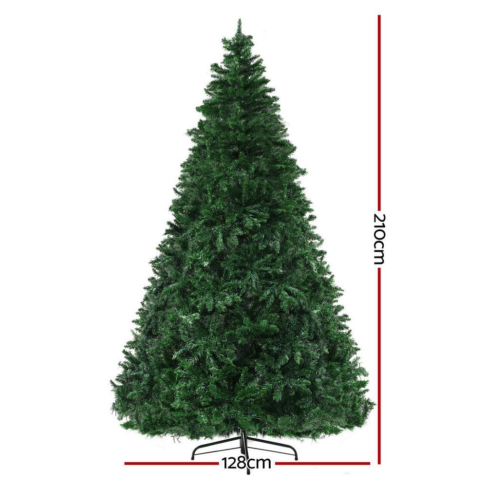Jingle Jollys Christmas Tree 2.1m Xmas Tree Decoration 8 Light Mode Multi Colour Occasions > Christmas > Christmas Trees Woofy and Whiskers