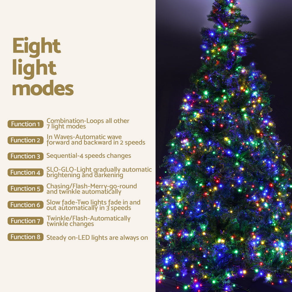 Jingle Jollys Christmas Tree 2.1m Xmas Tree Decoration 8 Light Mode Multi Colour Occasions > Christmas > Christmas Trees Woofy and Whiskers