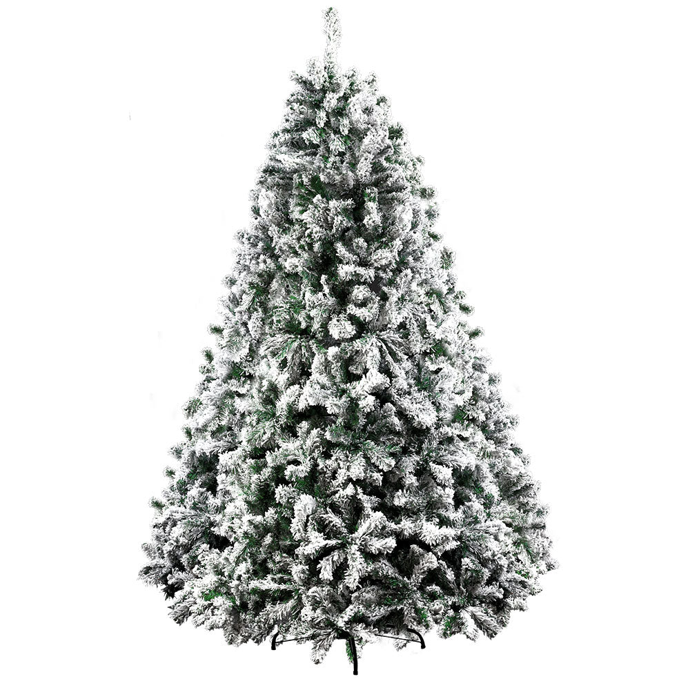 Jingle Jollys Christmas Tree 2.4M Xmas Tree Decorations Snow Flocked 1500 Tips Occasions > Christmas > Christmas Trees Woofy and Whiskers