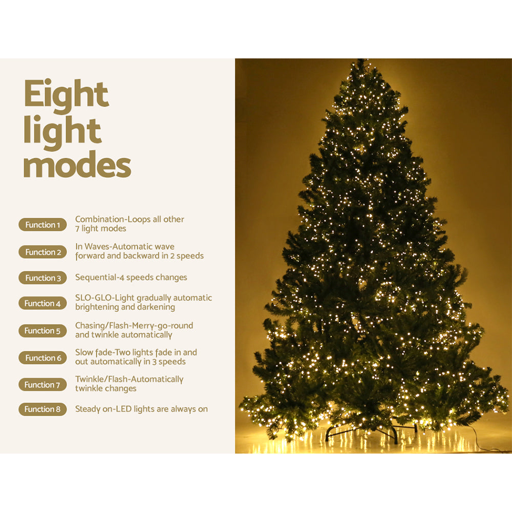 Jingle Jollys Christmas Tree 2.4M Xmas Tree Decorations 3190 LEDs 8 Light Mode Occasions > Christmas > Outdoor Decorations & Lights Jingle Jollys