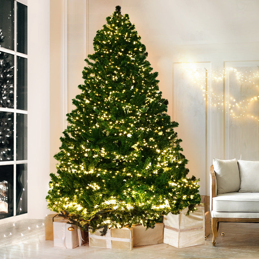 Jingle Jollys Christmas Tree 2.4M Xmas Tree Decorations 3190 LEDs 8 Light Mode Occasions > Christmas > Outdoor Decorations & Lights Jingle Jollys