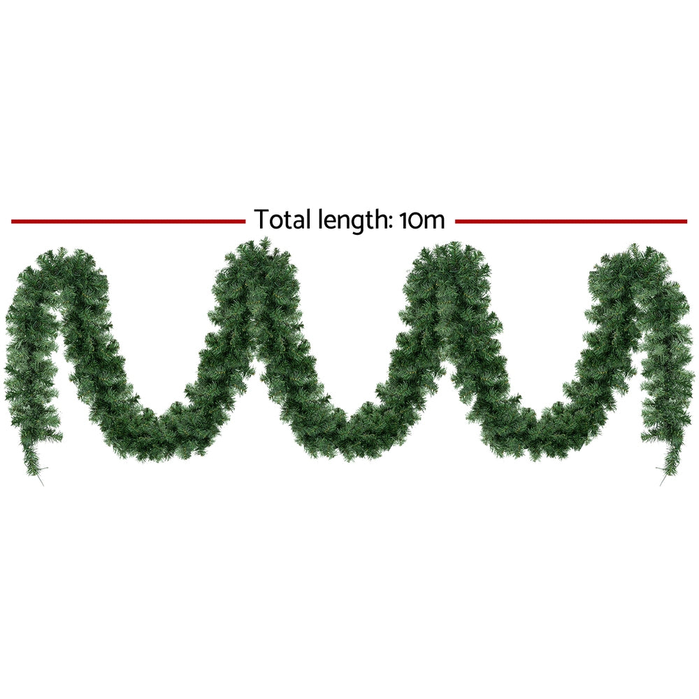 Jingle Jollys 10M Christmas Garland LED Lights Party Xmas Decorations 700 TIPS Occasions > Christmas > Christmas Wreaths & Garlands Jingle Jollys