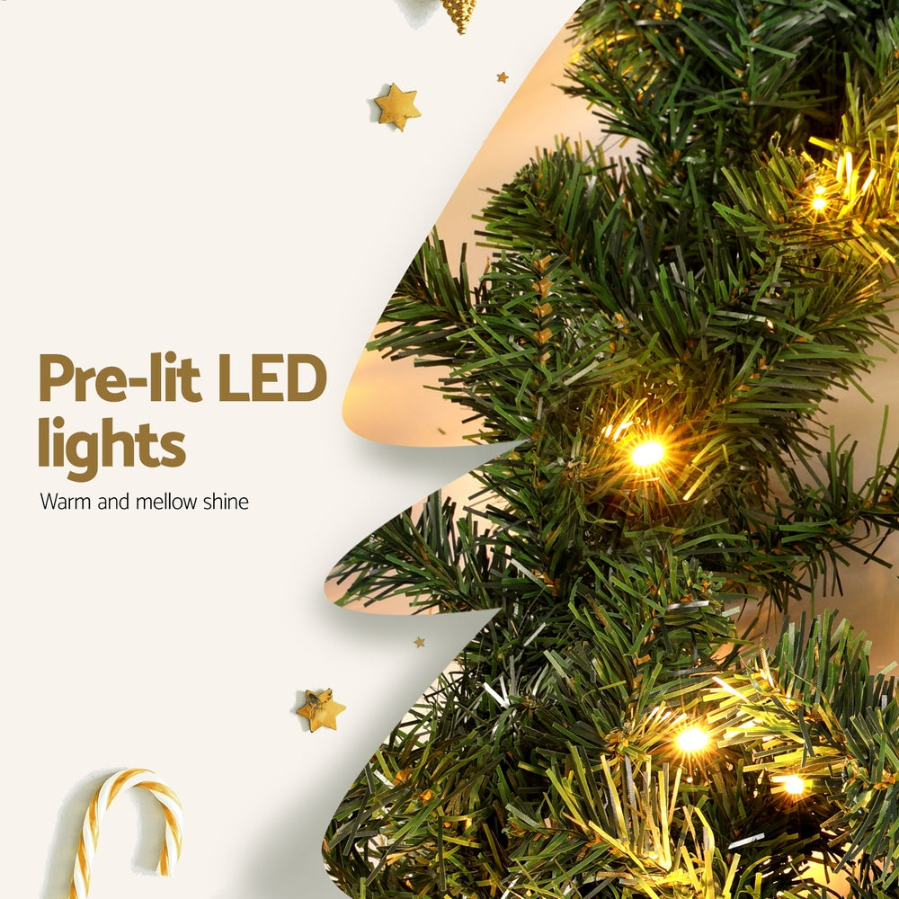 Jingle Jollys 20M Christmas Garland LED Lights Party Xmas Decorations 1400 Tips Occasions > Christmas > Christmas Wreaths & Garlands Jingle Jollys