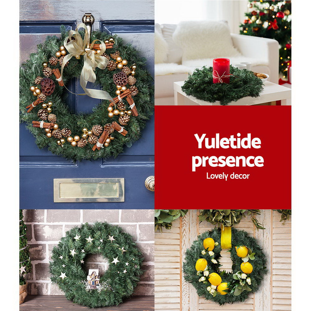 Jingle Jollys 60cm Christmas Wreath Garland Xmas Decorations Wedding Party Occasions > Christmas > Christmas Wreaths & Garlands Woofy and Whiskers