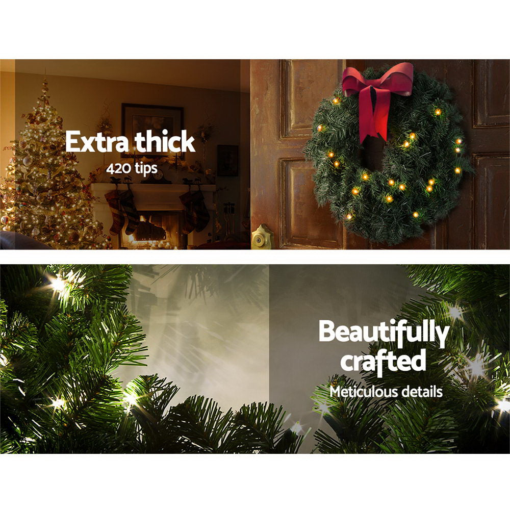 Jingle Jollys 60cm Christmas Wreath Garland Xmas Decorations Wedding Party Occasions > Christmas > Christmas Wreaths & Garlands Woofy and Whiskers