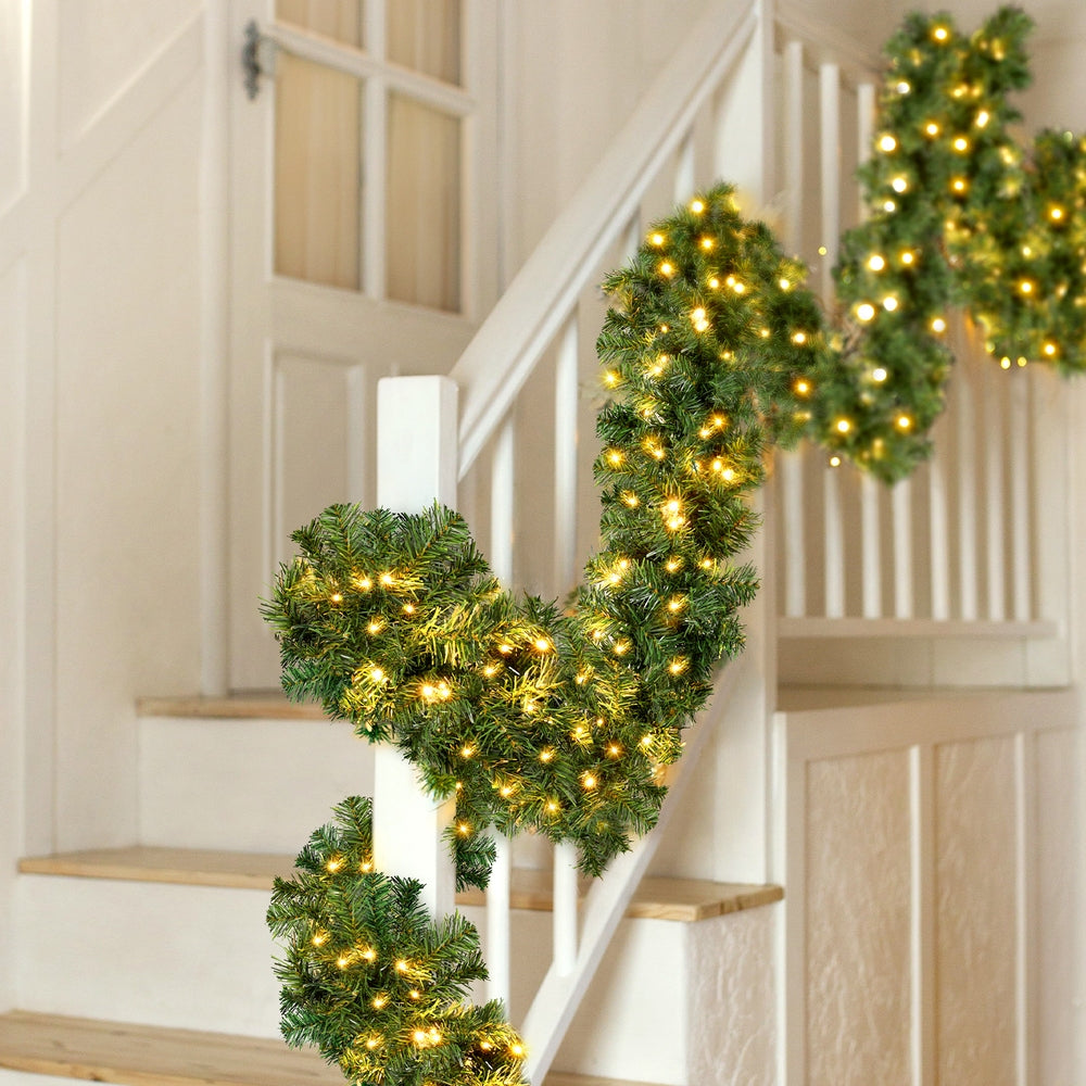 Jingle Jollys 5M Christmas Garland LED Lights Party Xmas Decorations 380 TIPS Occasions > Christmas > Christmas Wreaths & Garlands Jingle Jollys