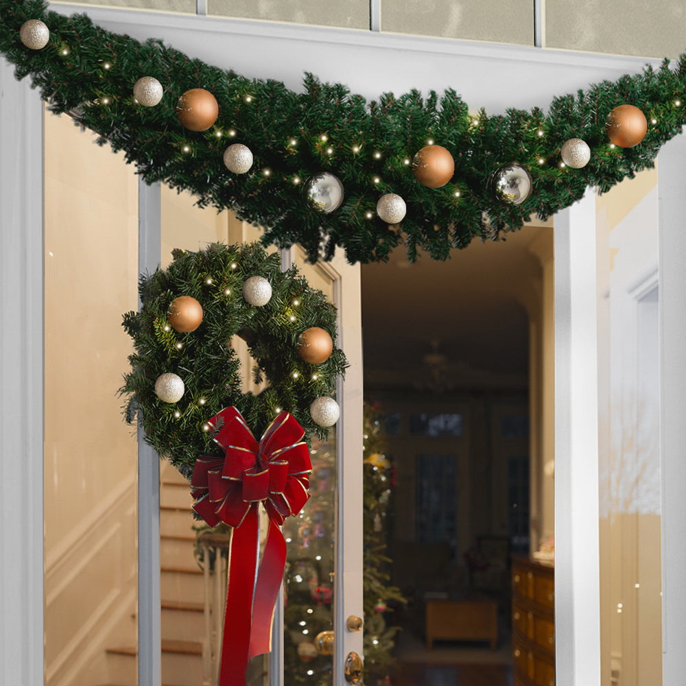 Jingle Jollys 2.4m Christmas Garland Xmas Decorations Green Wedding Party Occasions > Christmas > Christmas Wreaths & Garlands Woofy and Whiskers