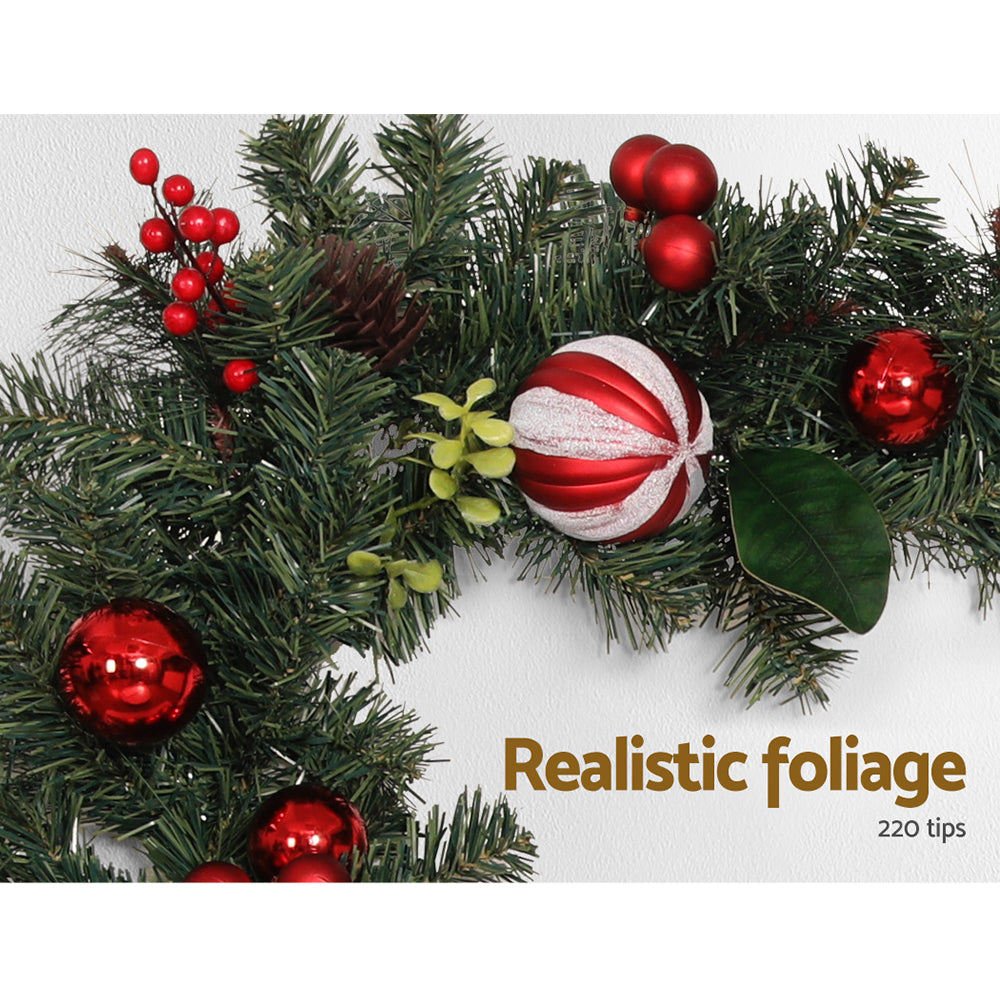 Jingle Jollys 2.7m Christmas Garland with Decorations Xmas Wedding Party Occasions > Christmas > Christmas Wreaths & Garlands Woofy and Whiskers