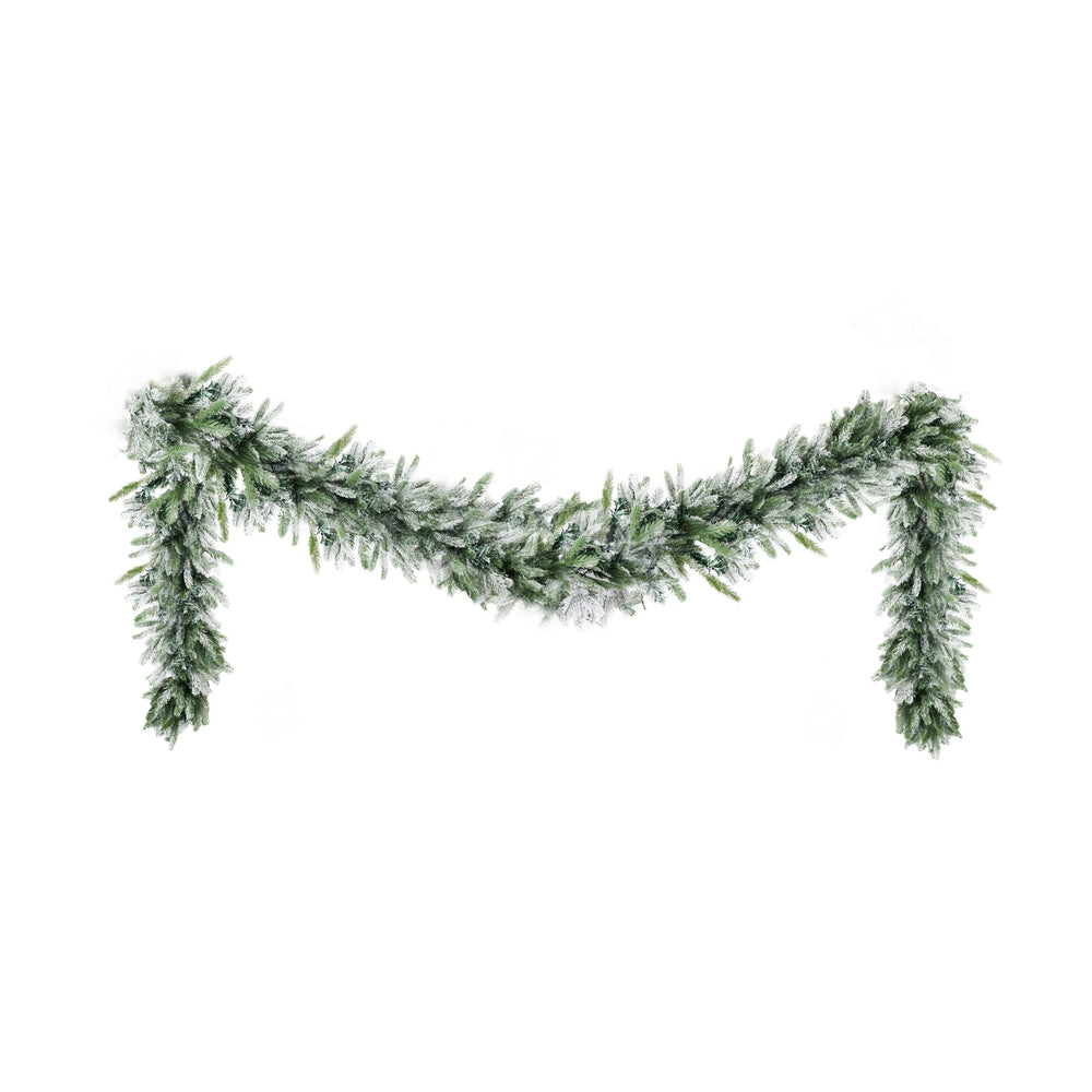 Jingle Jollys 3M Christmas Garland Pre-lit LED Lights Snow Frosted Tips Decor Occasions > Christmas > Christmas Wreaths & Garlands Woofy and Whiskers
