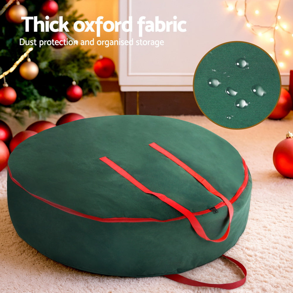 Jingle Jollys Christmas Garland Wreath Storage Bag Baubles Ornaments Container Home & Garden > Storage > Clothing & Wardrobe Storage Jingle Jollys