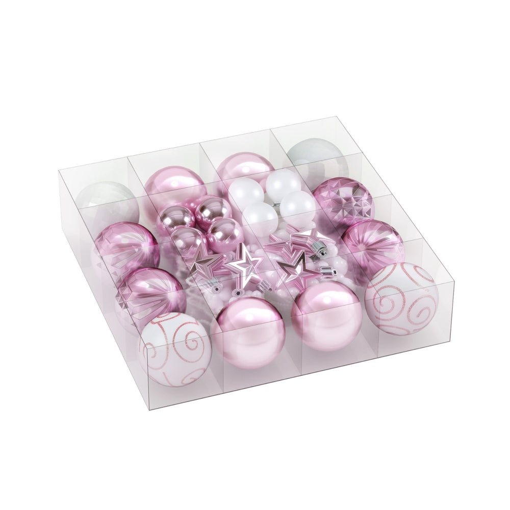 Jingle Jollys 33pcs Christmas Tree Decorations Set Baubles Ornaments Party Pink Occasions > Christmas > Christmas Decorations Woofy and Whiskers