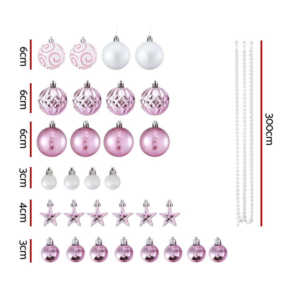 Jingle Jollys 33pcs Christmas Tree Decorations Set Baubles Ornaments Party Pink Occasions > Christmas > Christmas Decorations Woofy and Whiskers