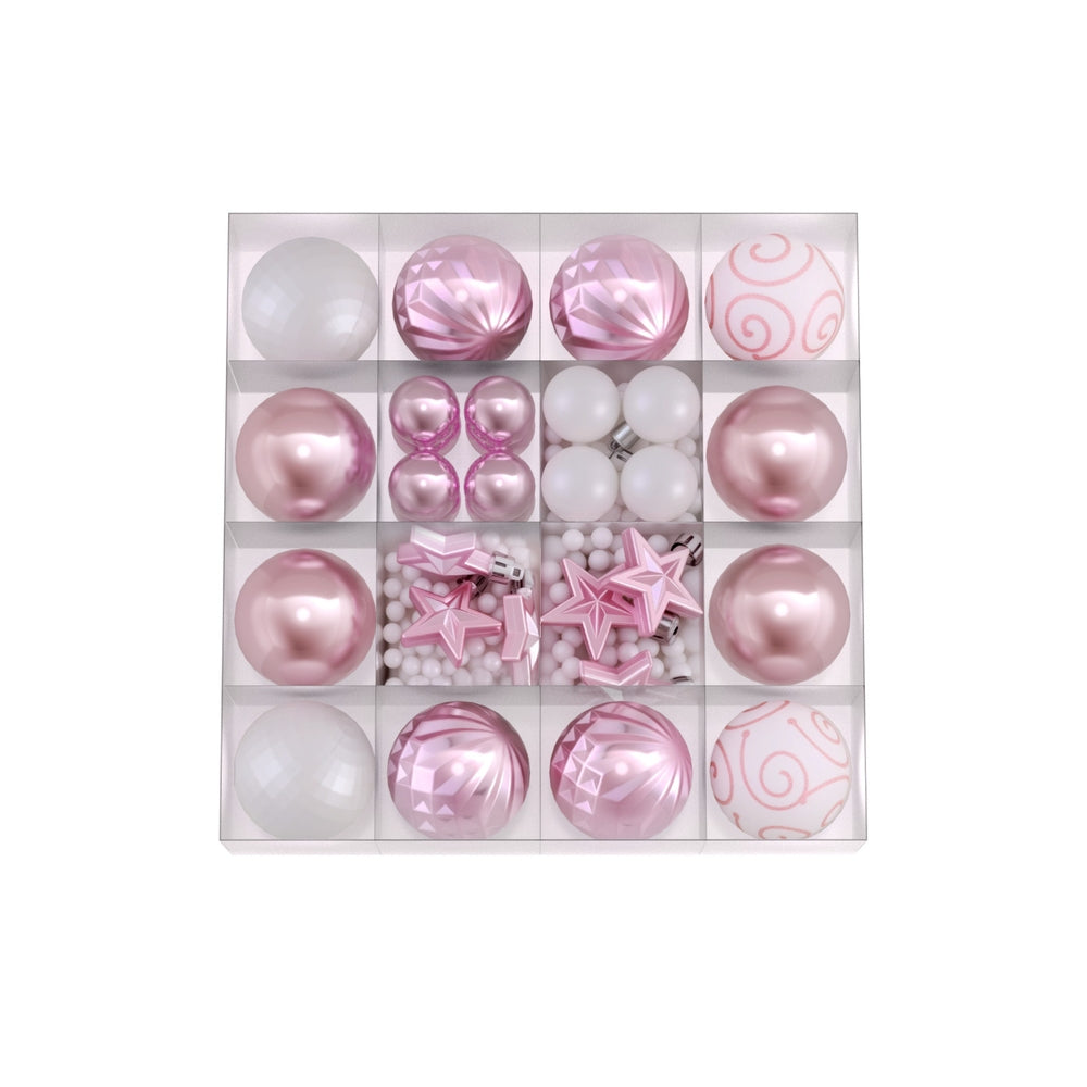 Jingle Jollys 33pcs Christmas Tree Decorations Set Baubles Ornaments Party Pink Occasions > Christmas > Christmas Decorations Woofy and Whiskers