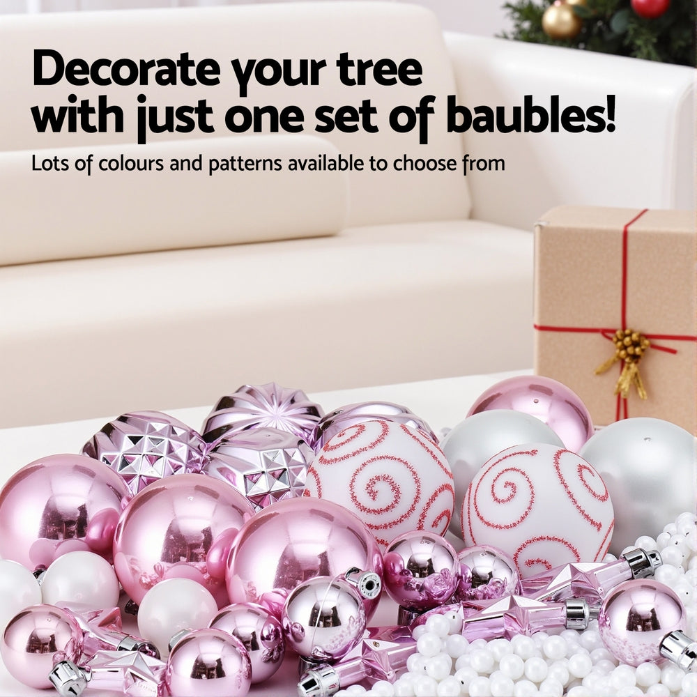 Jingle Jollys 33pcs Christmas Tree Decorations Set Baubles Ornaments Party Pink Occasions > Christmas > Christmas Decorations Woofy and Whiskers