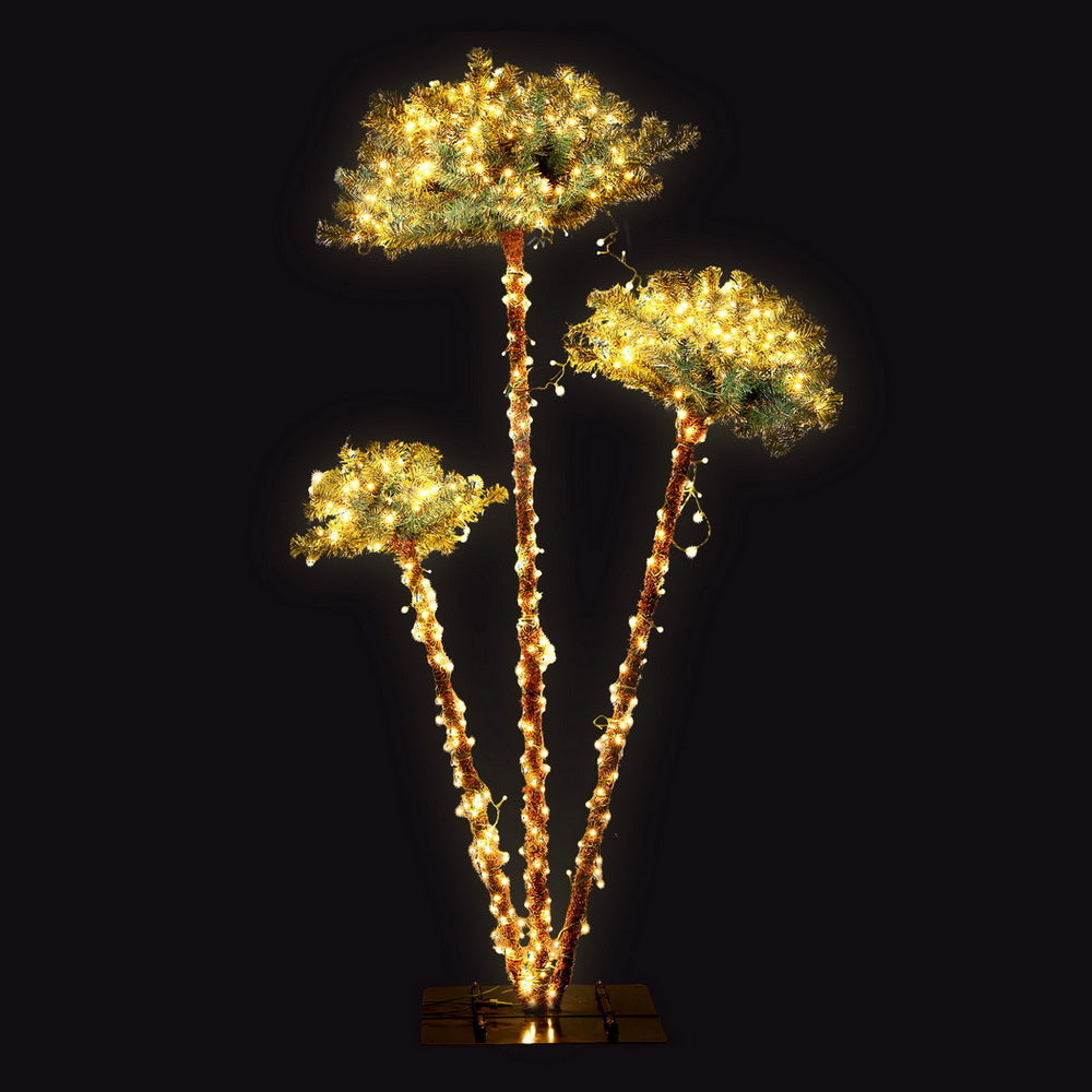 Jingle Jollys Christmas Tree 3-in-1 LED Xmas Palm Tree Party Decor 1.2/1.5/1.8M Occasions > Christmas > Christmas Trees Woofy and Whiskers