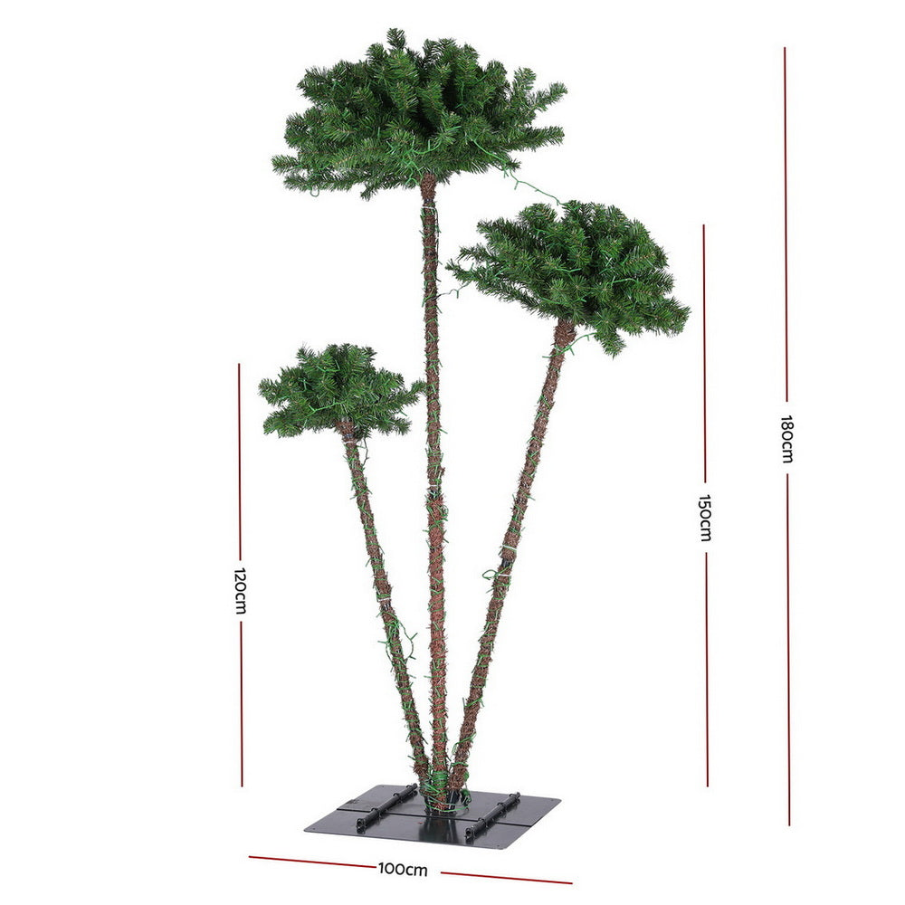 Jingle Jollys Christmas Tree 3-in-1 LED Xmas Palm Tree Party Decor 1.2/1.5/1.8M Occasions > Christmas > Christmas Trees Woofy and Whiskers
