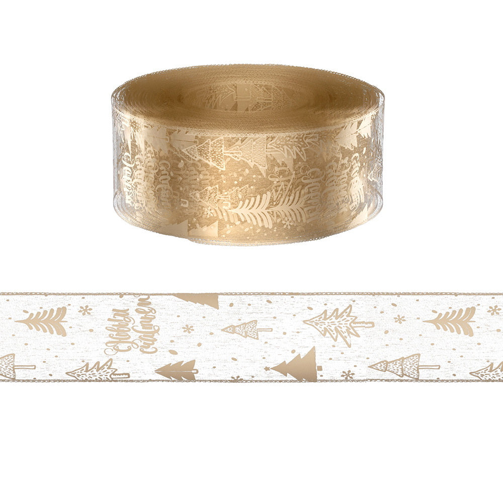 Jingle Jollys 20M Christmas Ribbon Roll Bow Printed Xmas Tree Decor Gift Gold Occasions > Christmas > Christmas Decorations Jingle Jollys