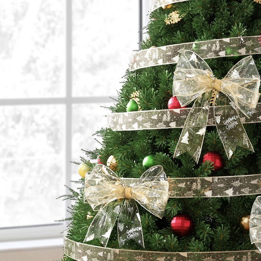 Jingle Jollys 20M Christmas Ribbon Roll Bow Printed Xmas Tree Decor Gift Gold Occasions > Christmas > Christmas Decorations Jingle Jollys
