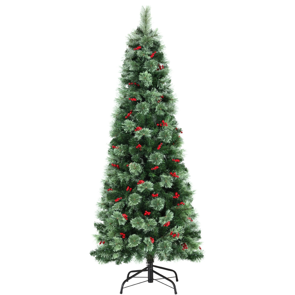 Jingle Jollys Christmas Tree 1.8M LED Xmas Tree Party Decorations Red Barries Occasions > Christmas > Christmas Trees Woofy and Whiskers