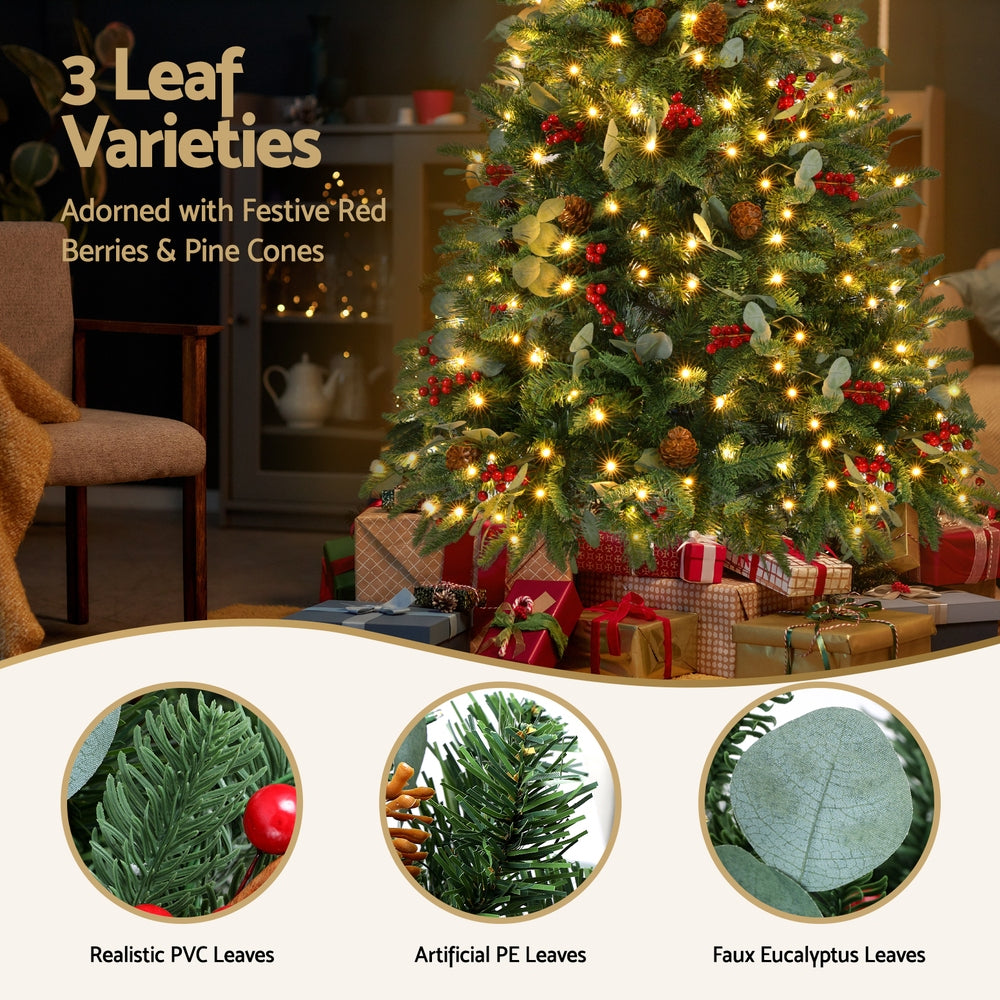 Jingle Jollys Christmas Tree 1.5m 160 LED Xmas Tree Party Decorations 355 Tips Occasions > Christmas > Christmas Trees Woofy and Whiskers