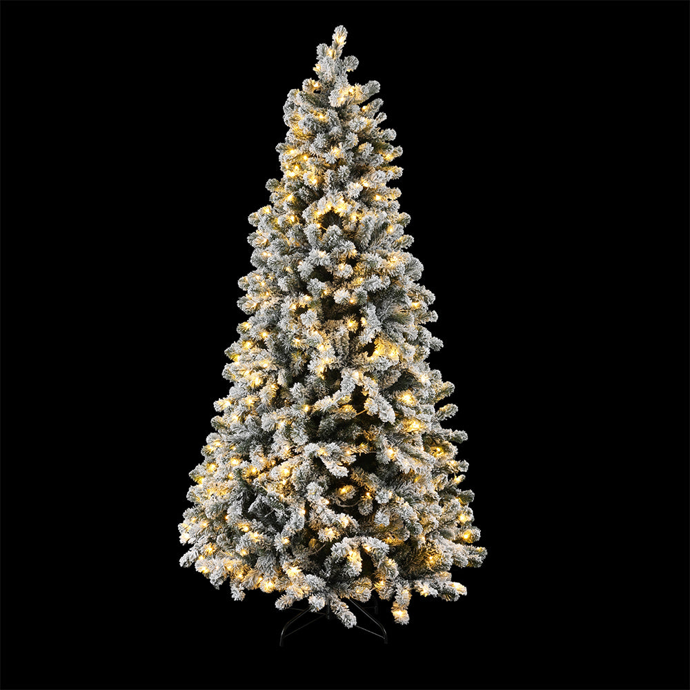 Jingle Jollys Christmas Tree 1.8m Snow Flocked LED Xmas Decoration 8 Light Modes Occasions > Christmas > Christmas Trees Woofy and Whiskers