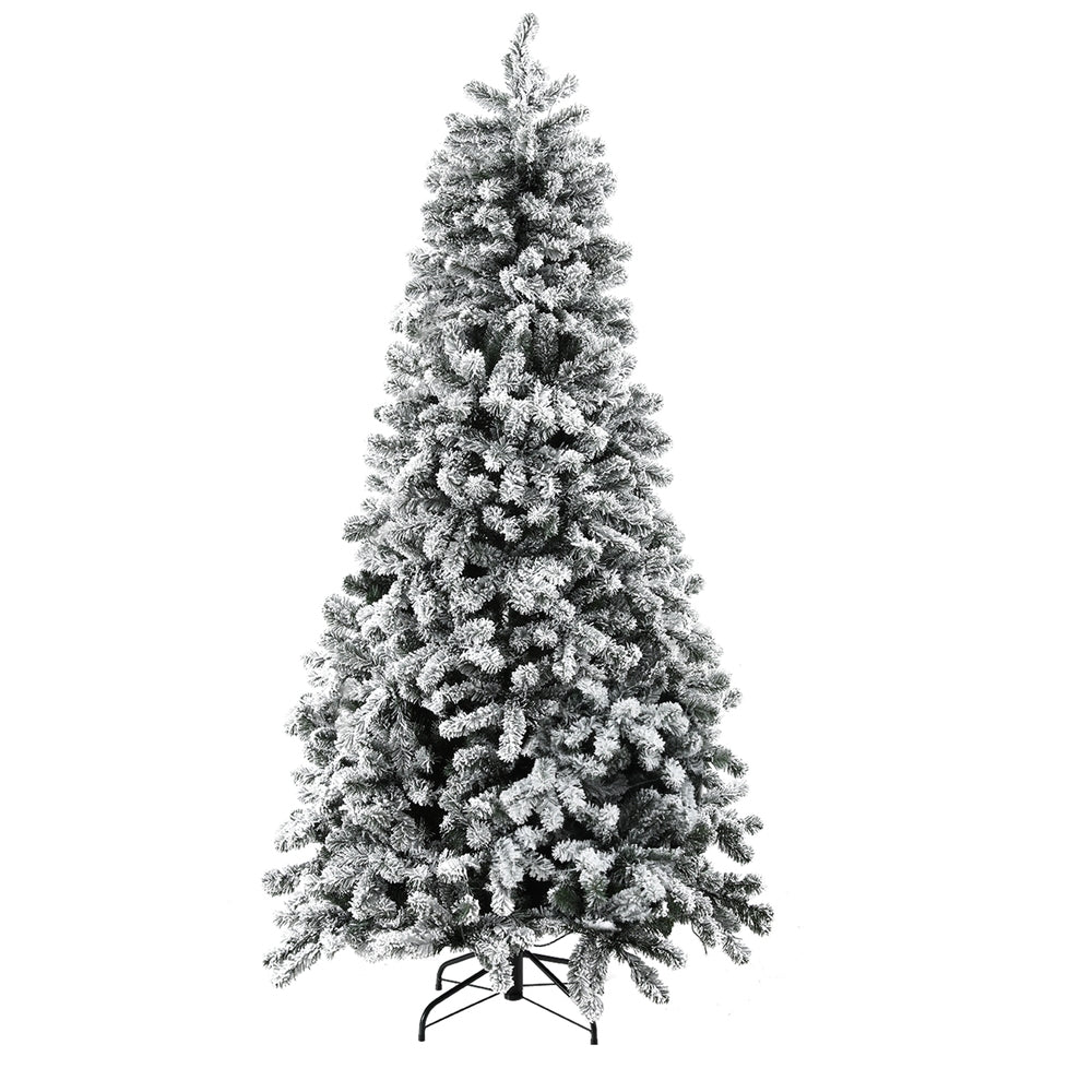 Jingle Jollys Christmas Tree 1.8m Snow Flocked LED Xmas Decoration 8 Light Modes Occasions > Christmas > Christmas Trees Woofy and Whiskers