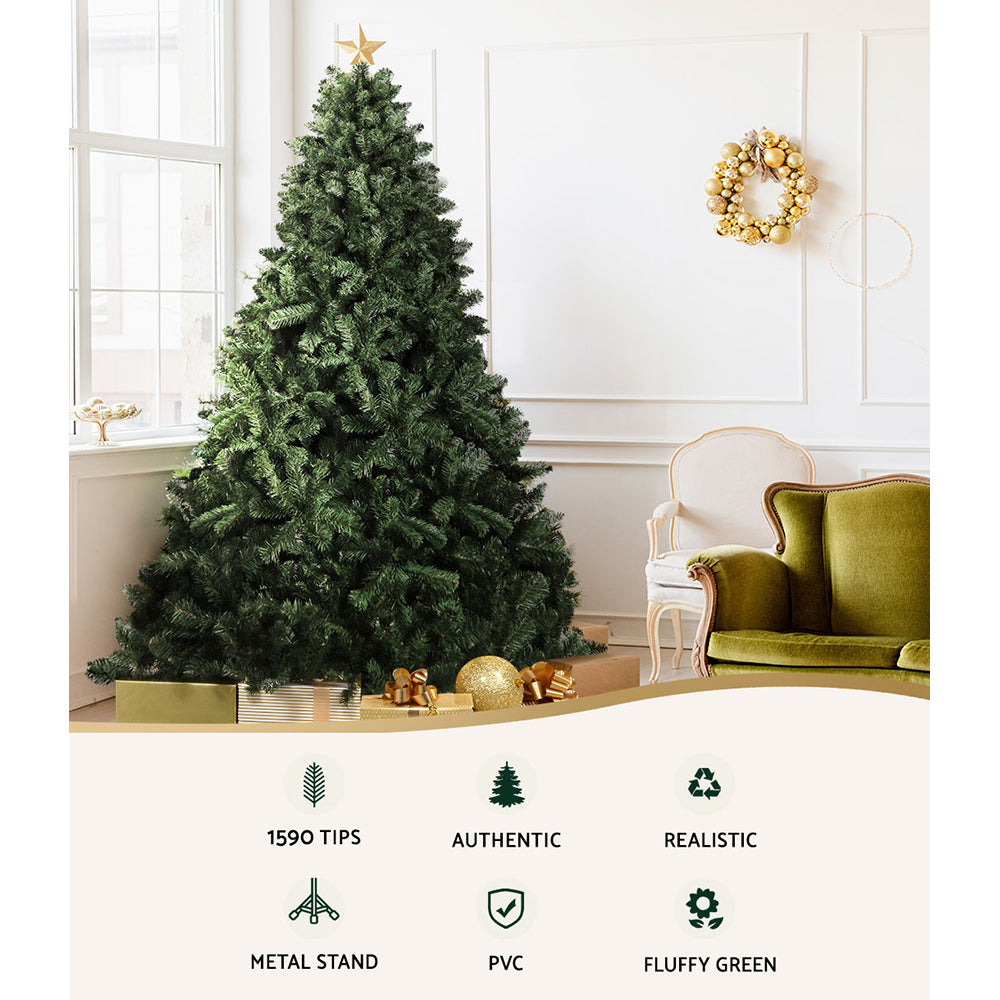 Jingle Jollys Christmas Tree 2.7m Green Xmas Tree Decorations 1590 Tips Occasions > Christmas > Christmas Trees Woofy and Whiskers