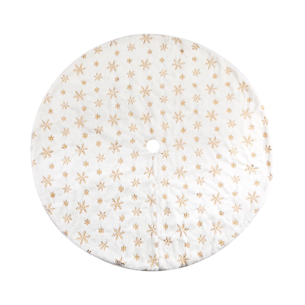 Jingle Jollys Christmas Tree Skirt 120cm Snowflake Ornaments Xmas Decorations Occasions > Christmas > Christmas Decorations Jingle Jollys