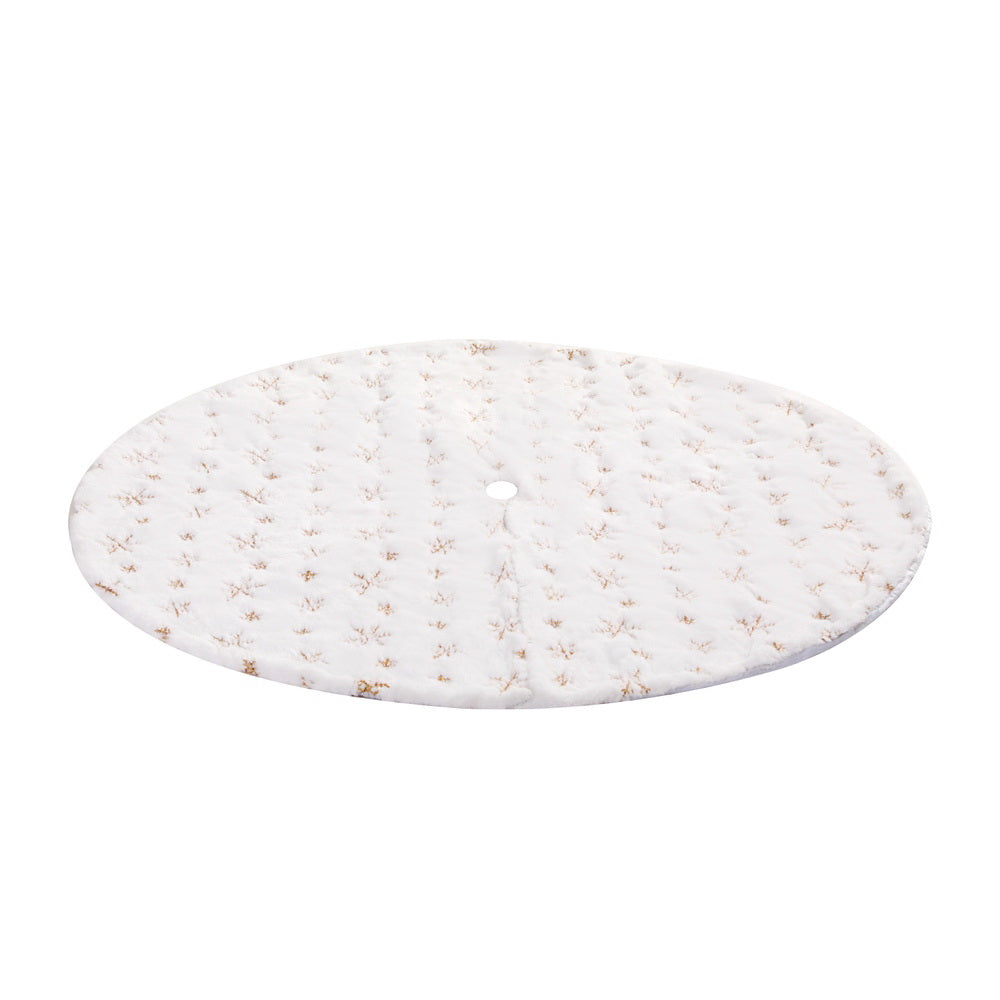 Jingle Jollys Christmas Tree Skirt 120cm Snowflake Ornaments Xmas Decorations Occasions > Christmas > Christmas Decorations Jingle Jollys