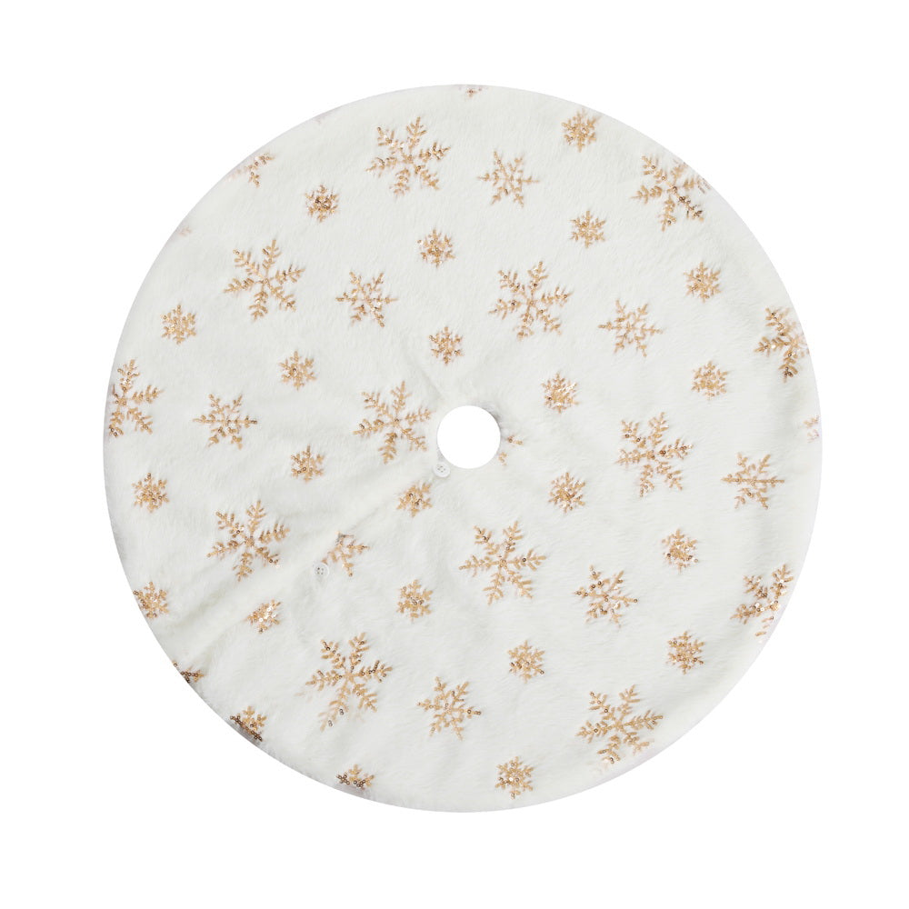 Jingle Jollys Christmas Tree Skirt 90cm Snowflake Ornaments Xmas Decorations Occasions > Christmas > Christmas Decorations Woofy and Whiskers