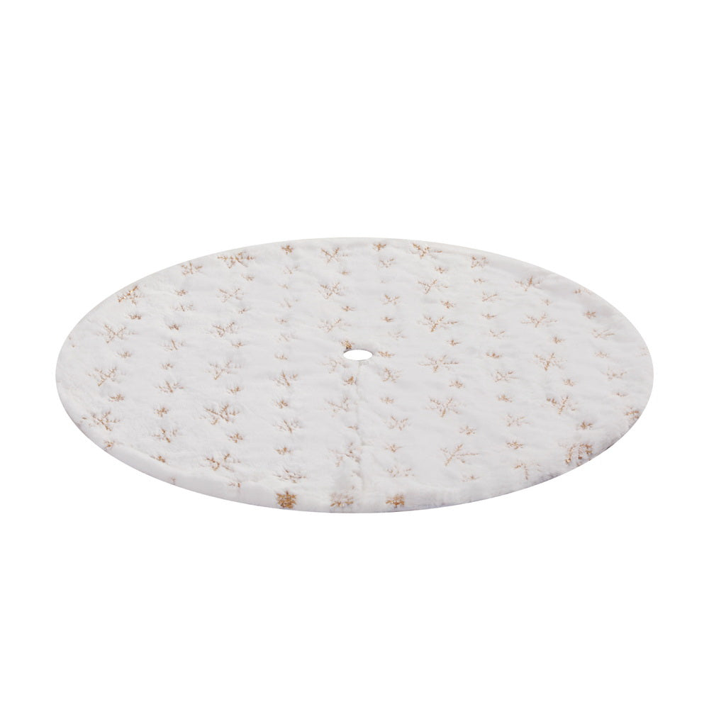 Jingle Jollys Christmas Tree Skirt 90cm Snowflake Ornaments Xmas Decorations Occasions > Christmas > Christmas Decorations Woofy and Whiskers