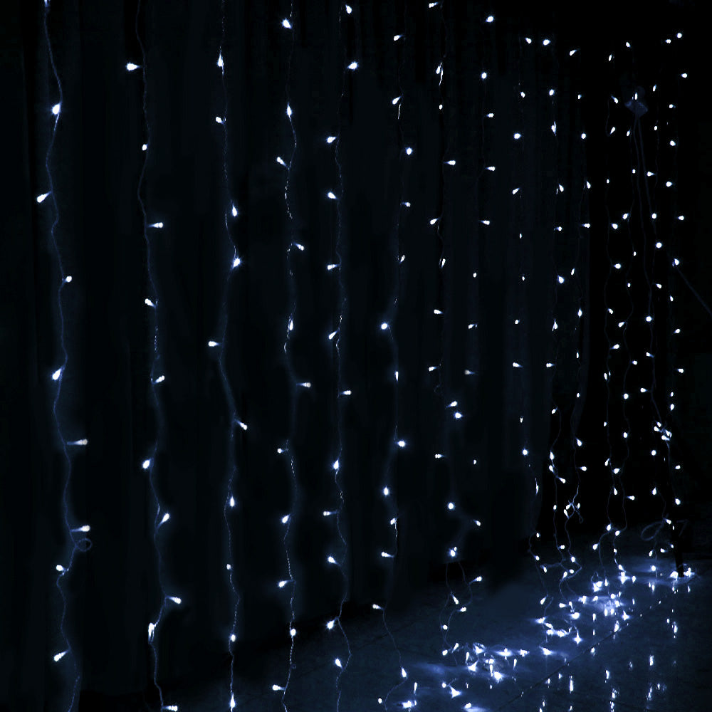 3X6M Christmas Lights Curtain Light Cool White 600 LED Jingle Jollys Occasions > Christmas > Outdoor Decorations & Lights Woofy and Whiskers